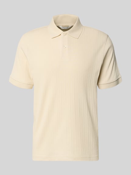 Productfoto, Regular Fit poloshirt reiner katoen model 'COLE' van SELECTED HOMME, effen kleuren, structuurpatroon, polokraag, korte knoopsluiting, korte mouw, structuur-jersey