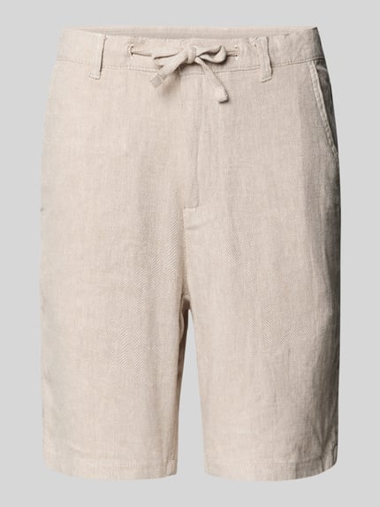JACK & JONES Korte regular fit broek met tunnelkoord, model 'MYKONOS' Beige - 2