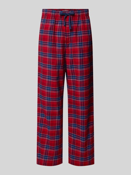 Tommy Hilfiger Relaxed Fit Pyjama-Hose aus reiner Baumwolle Rot 1