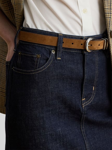 Lauren Ralph Lauren Jeansowa spódnica o kroju tapered fit z mieszanki bawełny Jeansowy niebieski 3