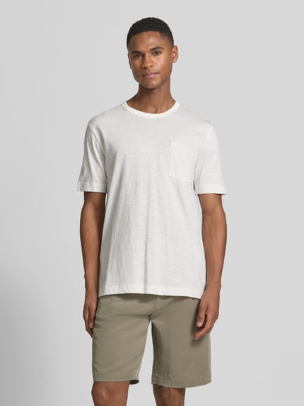 Marc O'Polo t-shirt o kroju regular fit z czystej bawełny Złamany biały 4