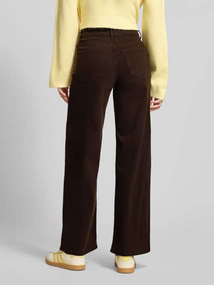 ONLY Wide Leg Jeans aus Baumwoll-Mix Modell 'MADISON BLUSH' Dunkelbraun 5