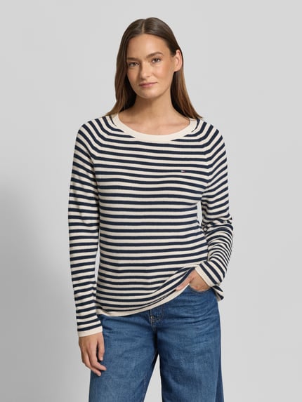 Tommy Hilfiger Regular Fit Pullover aus reiner Baumwolle Dunkelblau 4