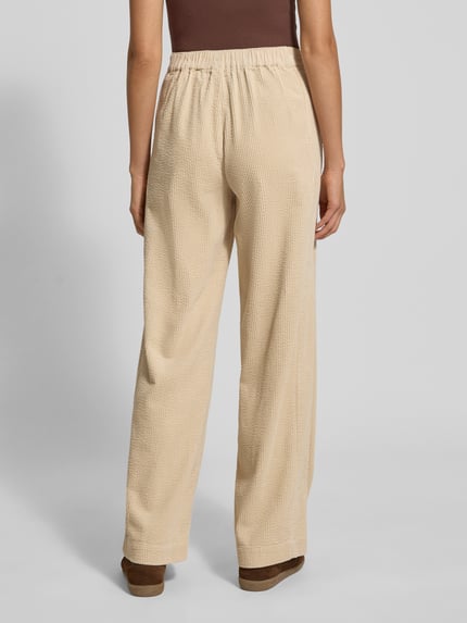 mbyM Corduroy broek met elastische band, model 'Picana' Beige - 5