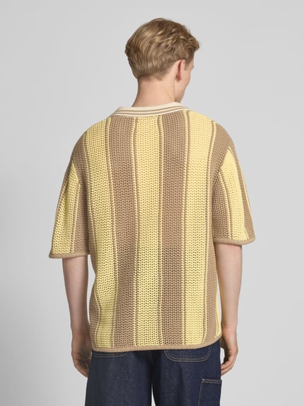 JACK & JONES Gebreid shirt met polokraag, model 'ACAPULCO' Geel - 5