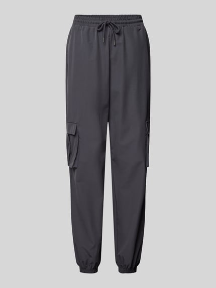 VERO MODA High Waist Cargohose mit elastischem Bund Modell 'KIMBERLY' Dunkelgrau 2