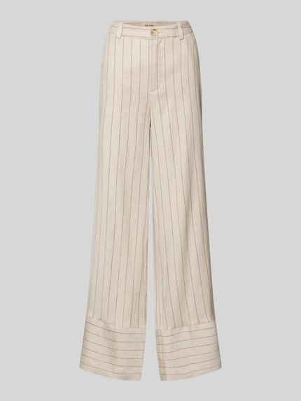 wide leg broek van linnenmix met steekzakken Shop The Look MANNEQUINE