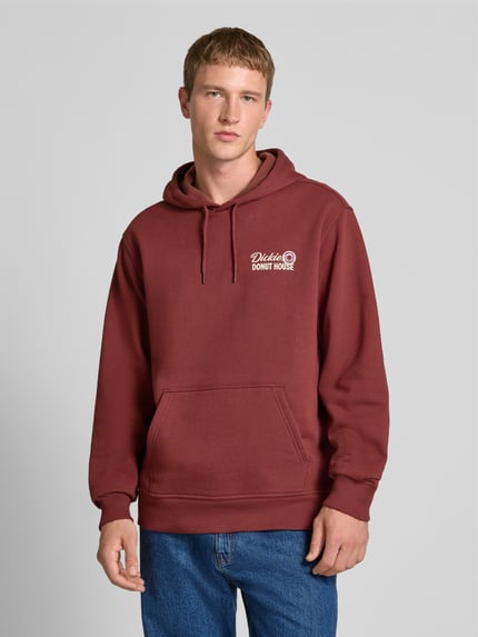 Dickies Hoodie mit Label-Print Modell 'DONUT HOUSE' Bordeaux 4