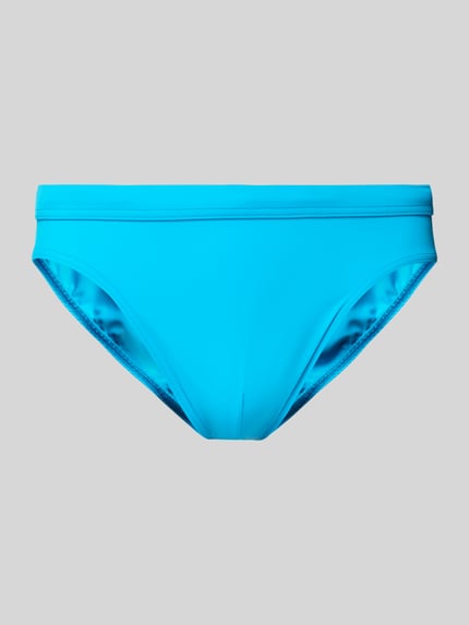 HOM Zwembroek met labelpatch, model 'SEA LIFE' Turquoise - 1