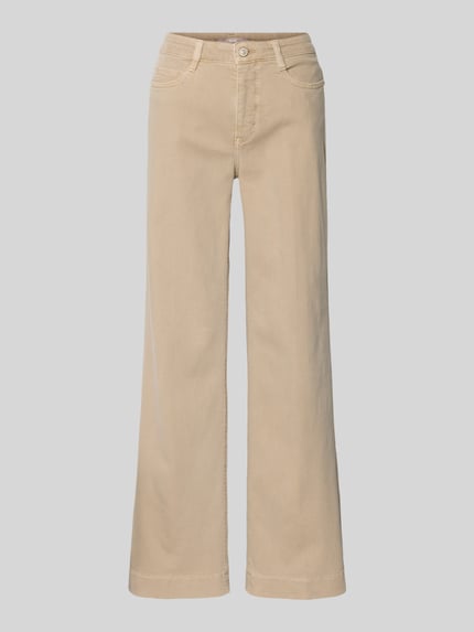 Produktfoto, Loose Fit Jeans im 5-Pocket-Design von MAC in Beige, aus Baumwoll-Elasthan-Mix, glatte Struktur, Bundweite 41 cm, Innenbeinlänge 79 cm