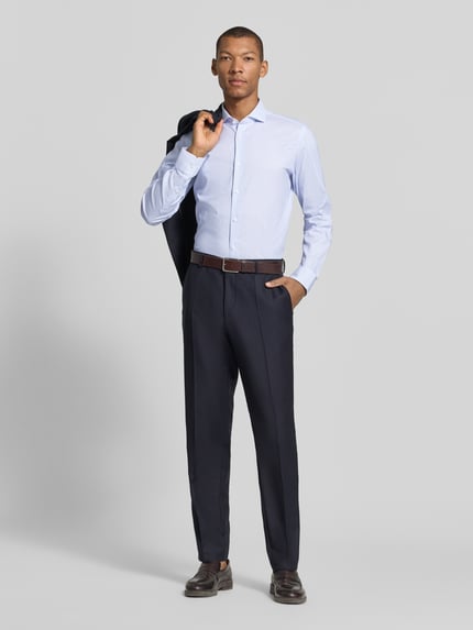 BOSS Regular Fit Businesshemd mit Kentkragen Bleu 1