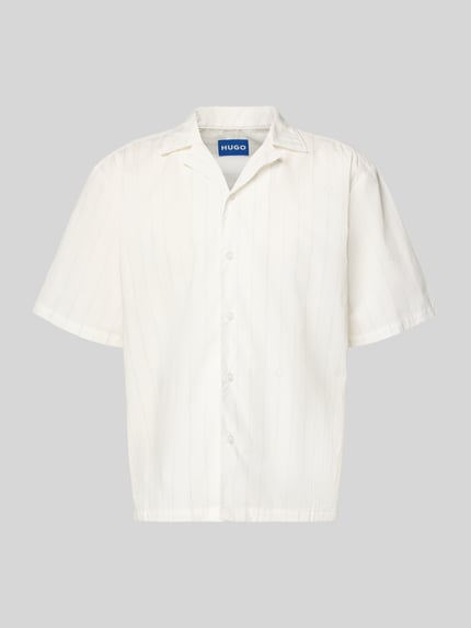 HUGO Blue Relaxed Fit Freizeithemd aus reiner Baumwolle Modell 'Eligino' Offwhite 2