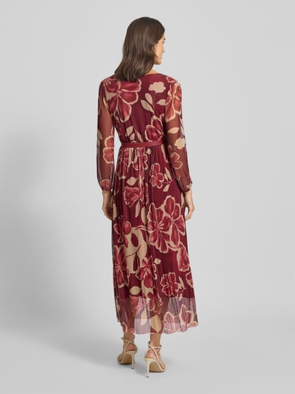 ZABAIONE Maxikleid mit V-Ausschnitt Bordeaux 5