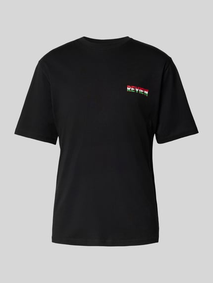 REVIEW T-Shirt mit Label-Print Black 2