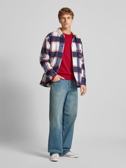 Pepe Jeans Strickpullover aus Baumwoll-Woll-Mix mit Kaschmir-Anteil Modell 'Andre' Rot 1