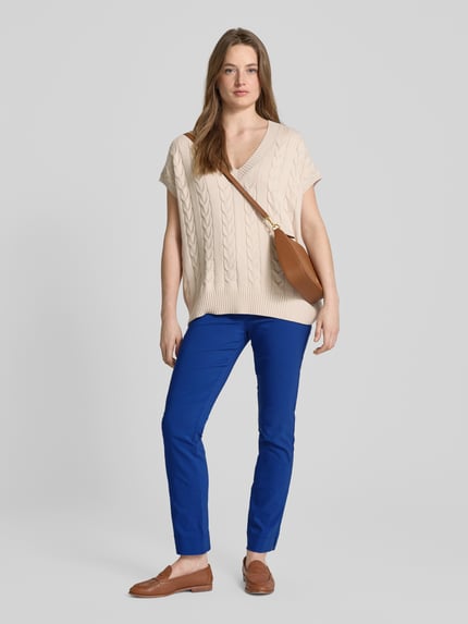 Stehmann Spodnie o kroju slim fit z elastycznym paskiem model ‘INA’ Niebieski 1