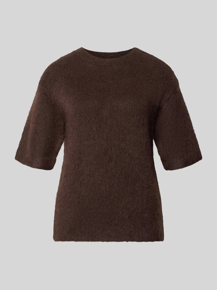 OPUS Pullover aus Mohair mit Halbarm Modell 'Pammi' Dunkelbraun 2
