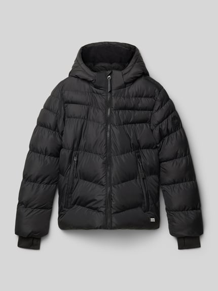 Cars Jeans Gewatteerd jack met capuchon, model 'HEYWARD' Zwart - 1