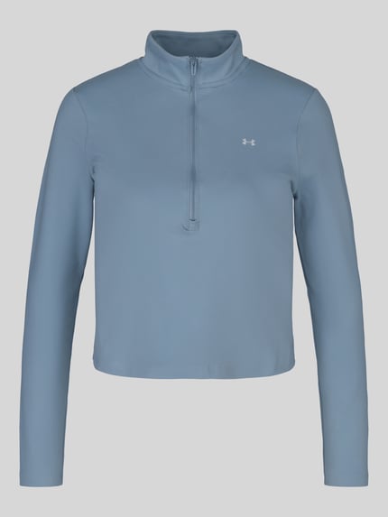 Under Armour Slim Fit Sport-Langarmshirt mit Logo-Print Hellgrau 2