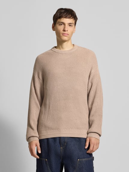 JACK & JONES Gebreide pullover met ronde hals, model 'KAITO' Offwhite - 4