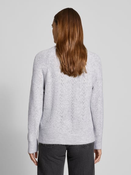 Apricot Regular Fit Pullover in Strick-Optik Silber 5