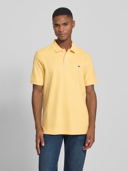 Fynch-Hatton regular fit poloshirt met gestikt logo Geel - 4