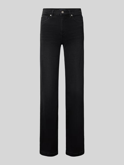 Productfoto, zwarte Straight Fit Jeans uit katoenmix model 'CHRISSY' van JOOP!, dames relaxed fit jeans