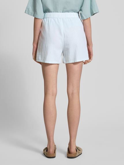 REVIEW Relaxed fit korte broek met plooien Bleu - 5