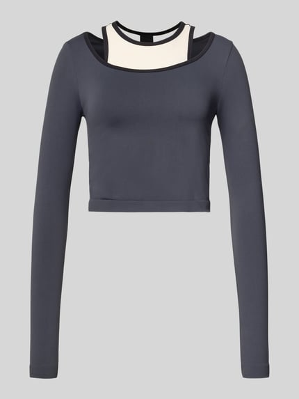 P.E Nation Cropped Longsleeve im Double-Layer-Look Modell 'SUTTON' Marine 2