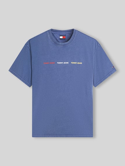 Tommy Jeans relaxed fit T-shirt van puur katoen Rookblauw - 2
