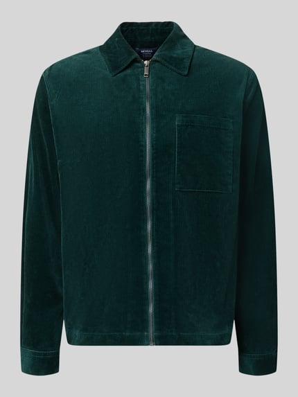 Regular Fit Hemdjacke aus Cord mit Brusttasche Shop The Look MANNEQUINE