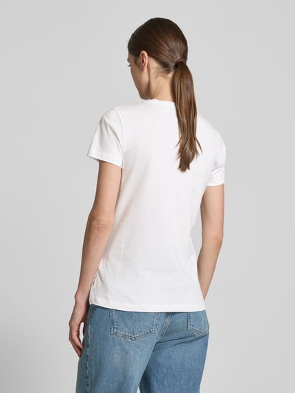Tommy Hilfiger T-shirt van biologisch katoen met logoborduursel Wit - 5
