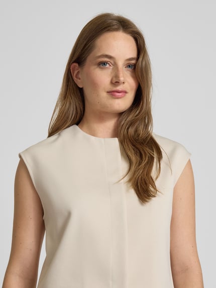 someday. Wide fit gilet met ronde hals, model 'Umandy' Zand - 3