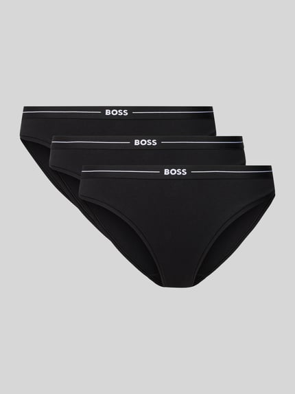 BOSS Slip mit elastischem Logo-Bund im 3er-Pack Black 1