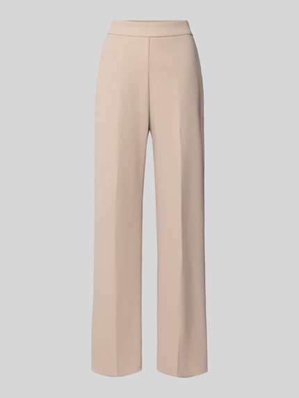 straight fit stoffen broek met persplooien Shop The Look MANNEQUINE