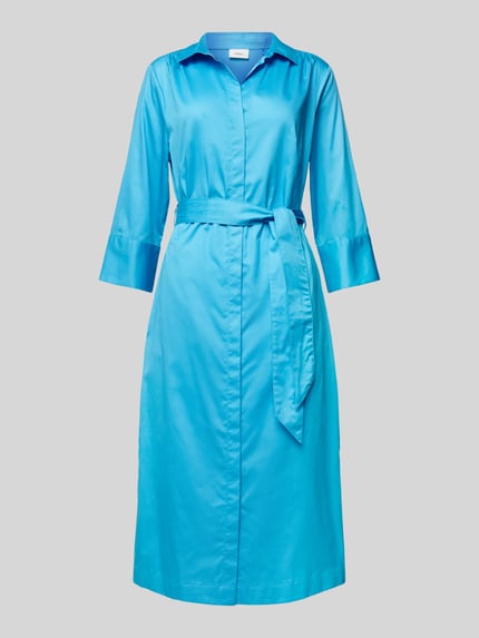 s.Oliver BLACK LABEL Midi-jurk met platte kraag Lichtblauw - 2