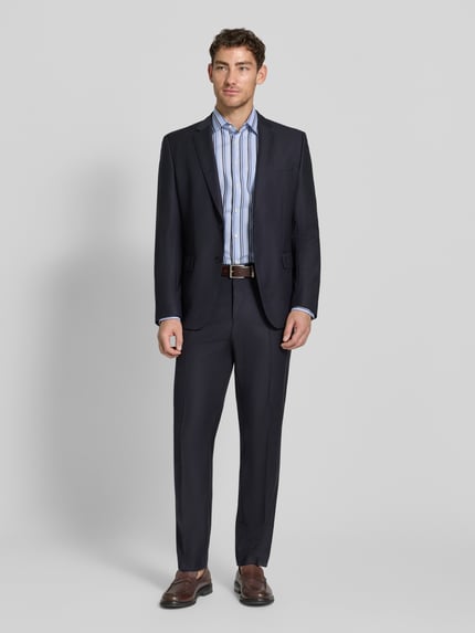Christian Berg Men Regular Fit Business Hemd aus Baumwolle mit Kentkragen Bleu 1
