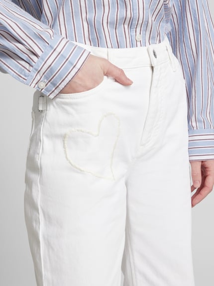 Zadig&Voltaire Wide leg jeans met 5-pocketmodel, model 'ELIO' Wit - 3