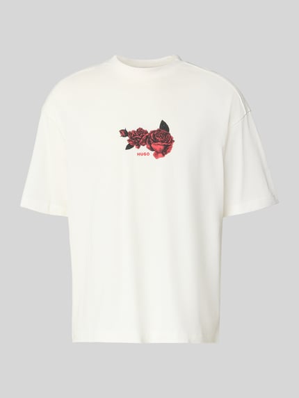 HUGO Oversized T-Shirt aus reiner Baumwolle Modell 'DOMANS' Kitt 2