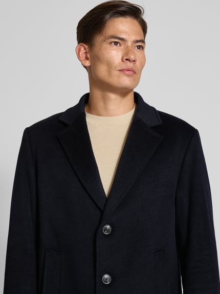 JOOP! COLLECTION Płaszcz wełniany z efektem dwóch warstw model ‘Morris’ Granatowy 3