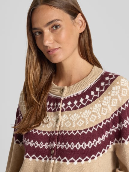 JOOP! Gebreid cardigan met kasjmier, model 'KLODA' Camel - 3