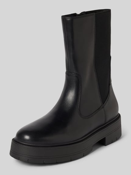 Geox Chelsea Boots aus Leder mit Plateausohle Modell 'SPHERICA' Black 1