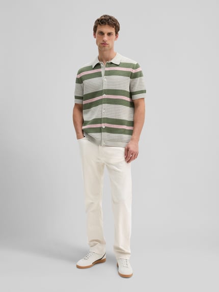 Marc O'Polo Regular Fit Freizeithemd aus Baumwoll-Mix Mittelgrau 1