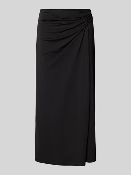 Weekend Max Mara Midirok met plooien opzij, model 'MEMO' Zwart - 2
