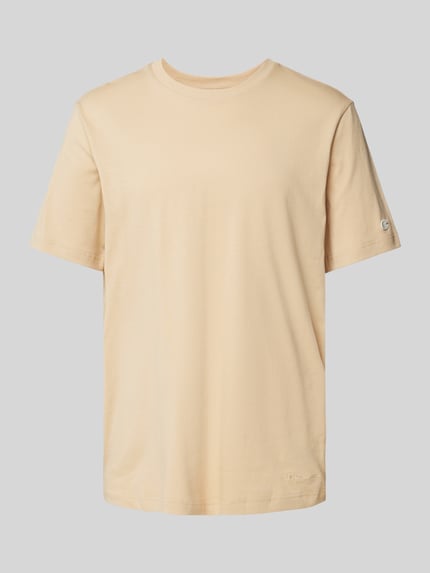 Champion T-Shirt mit Label-Stitching Beige 2