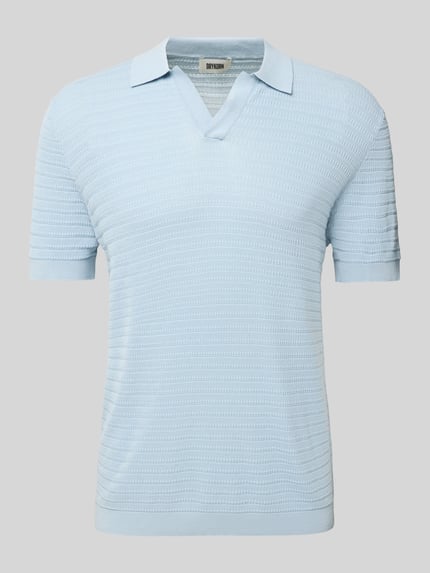 DRYKORN Regular Fit Poloshirt mit V-Ausschnitt Modell 'BRAIAN' Hellblau 2