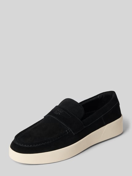 HUGO Loafersy z naturalnej skóry bydlęcej model 'Lyde_mocc_sd' Czarny 1