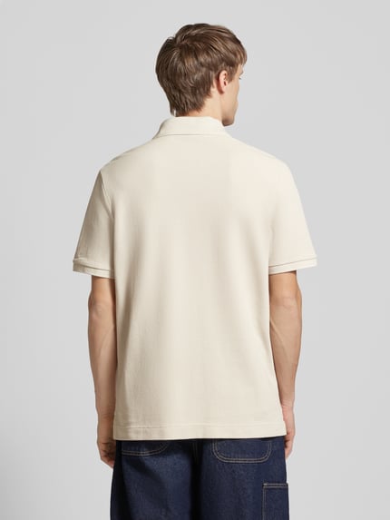 G-Star RAW Poloshirt van viscose met labeldetail Offwhite - 5