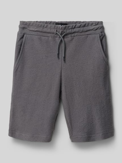 Produktfoto, Shorts mit Eingrifftaschen Modell 'WERNO' von CARS JEANS in Grau, Baumwolle, elastischer Bund, Regular Fit, strukturierte Oberfläche