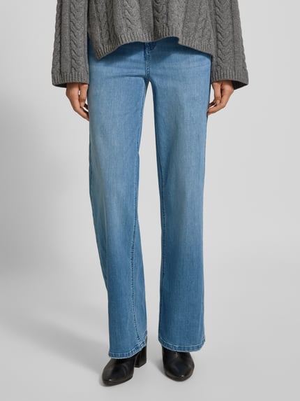 ONLY Wide Leg Jeans aus Baumwoll-Mix Modell 'JUICY-WAUW' Jeansblau 4